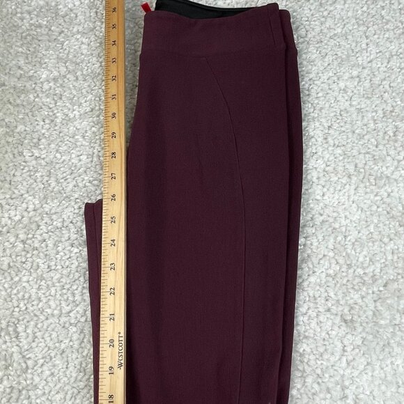 Spanx Micro Ribbed Knit Control Top Skimmer Legging Burgundy Wine - Picture 8 of 10